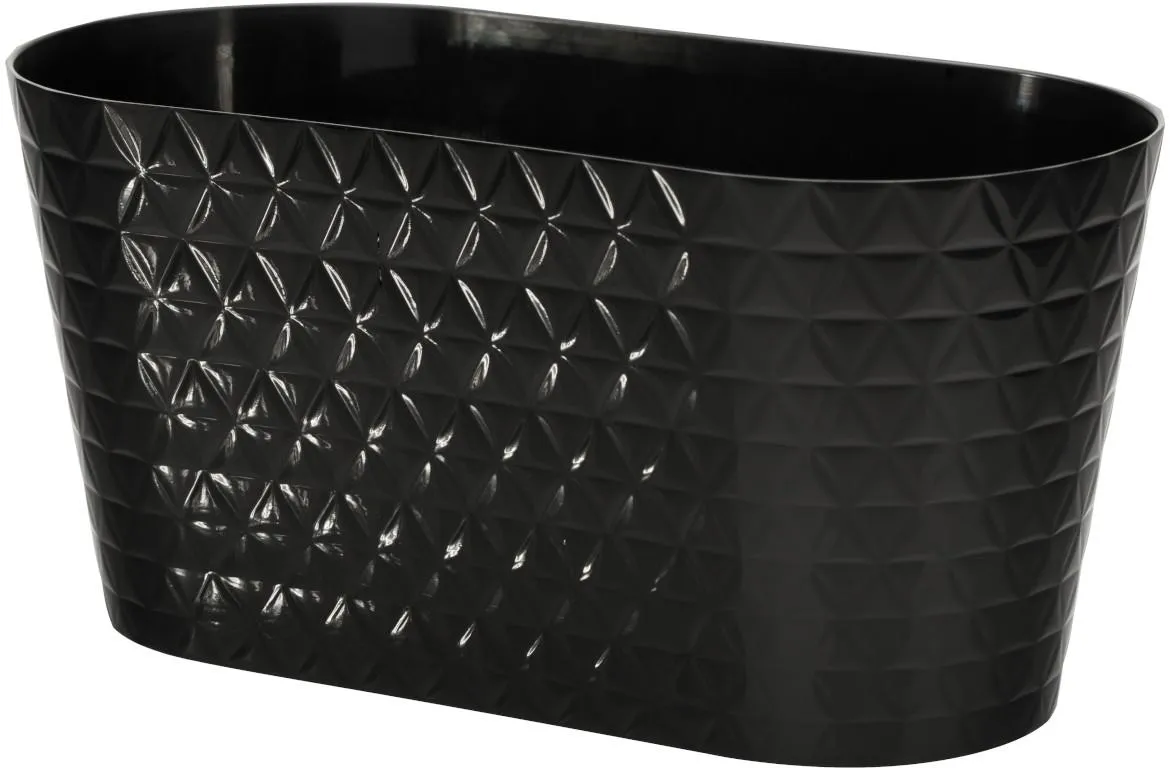 Saksija Diamond Petit 27x13cm crna
