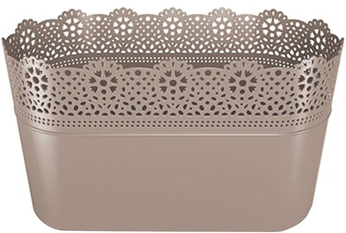 Saksija Lace 12,5x13,5x15,5 cm bež