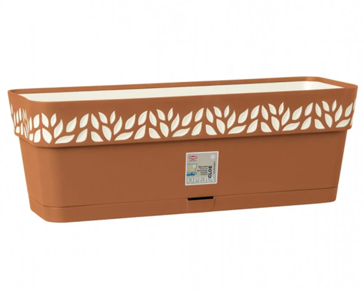 Saksija sa sistemom  za navodnjavanje Cloe 50x18x17 cm crvena