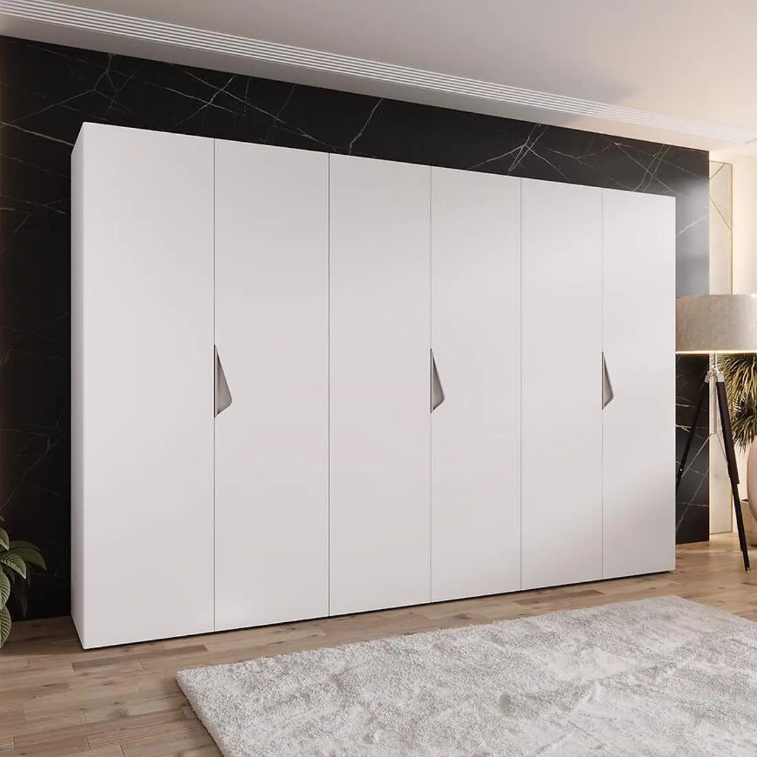 Sandi ormar 300x50x202 cm bela/kašmir