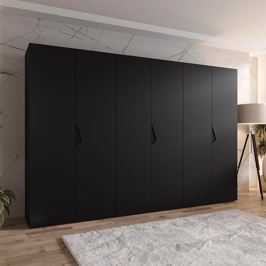 Sandi ormar 300x50x202 cm crna