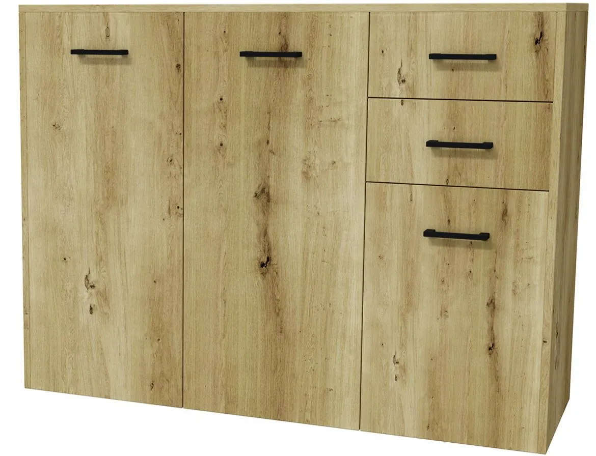 Scala 3D2S komoda 3vrata +2fioke 112,3x33x82,5 artisan hrast