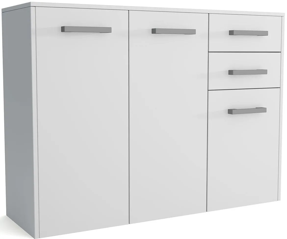 Scala komoda 3 vrata+2 fioke 112,5x33x82,5 bela