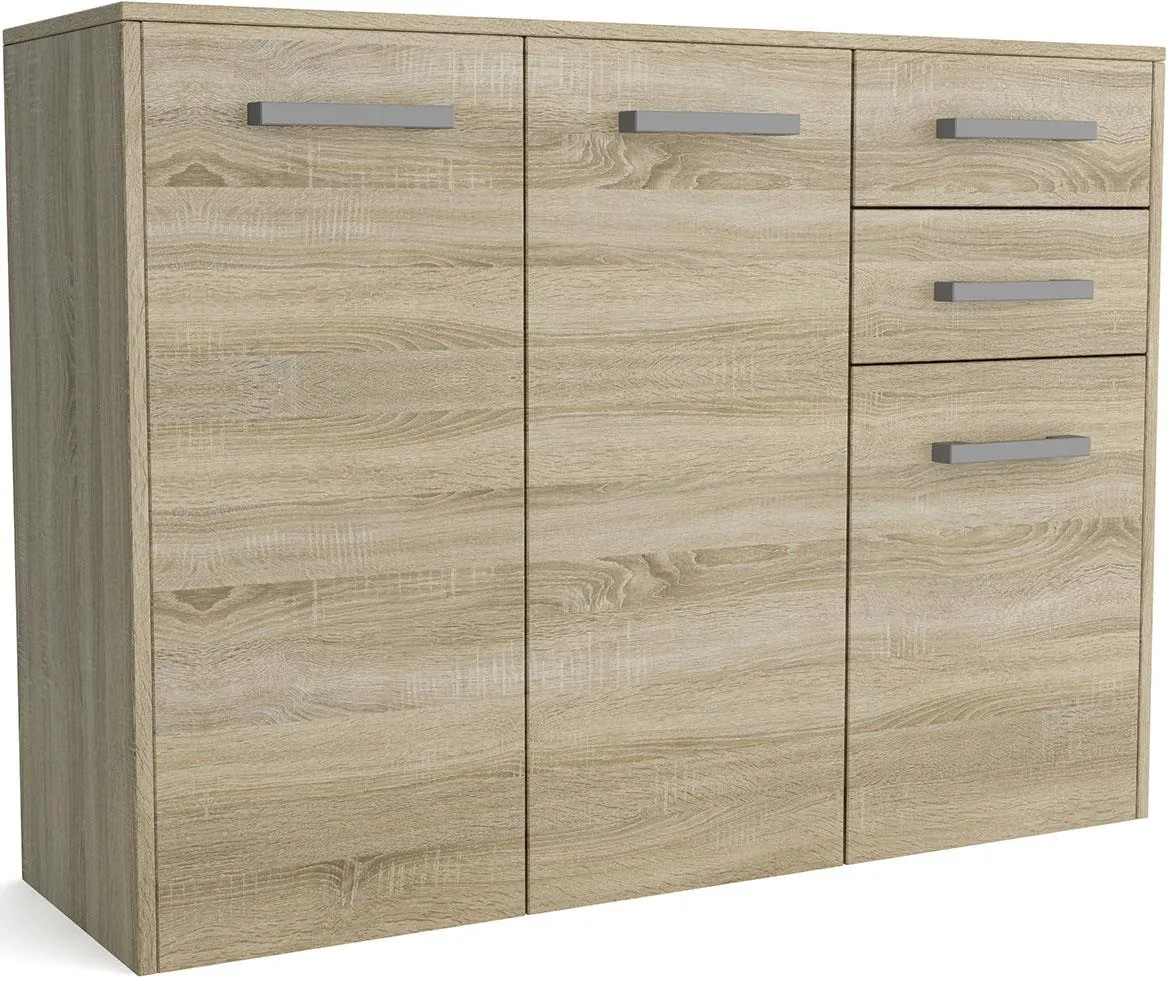 Scala komoda 3 vrata+2 fioke 112,5x33x82,5 natur (sonoma hrast)