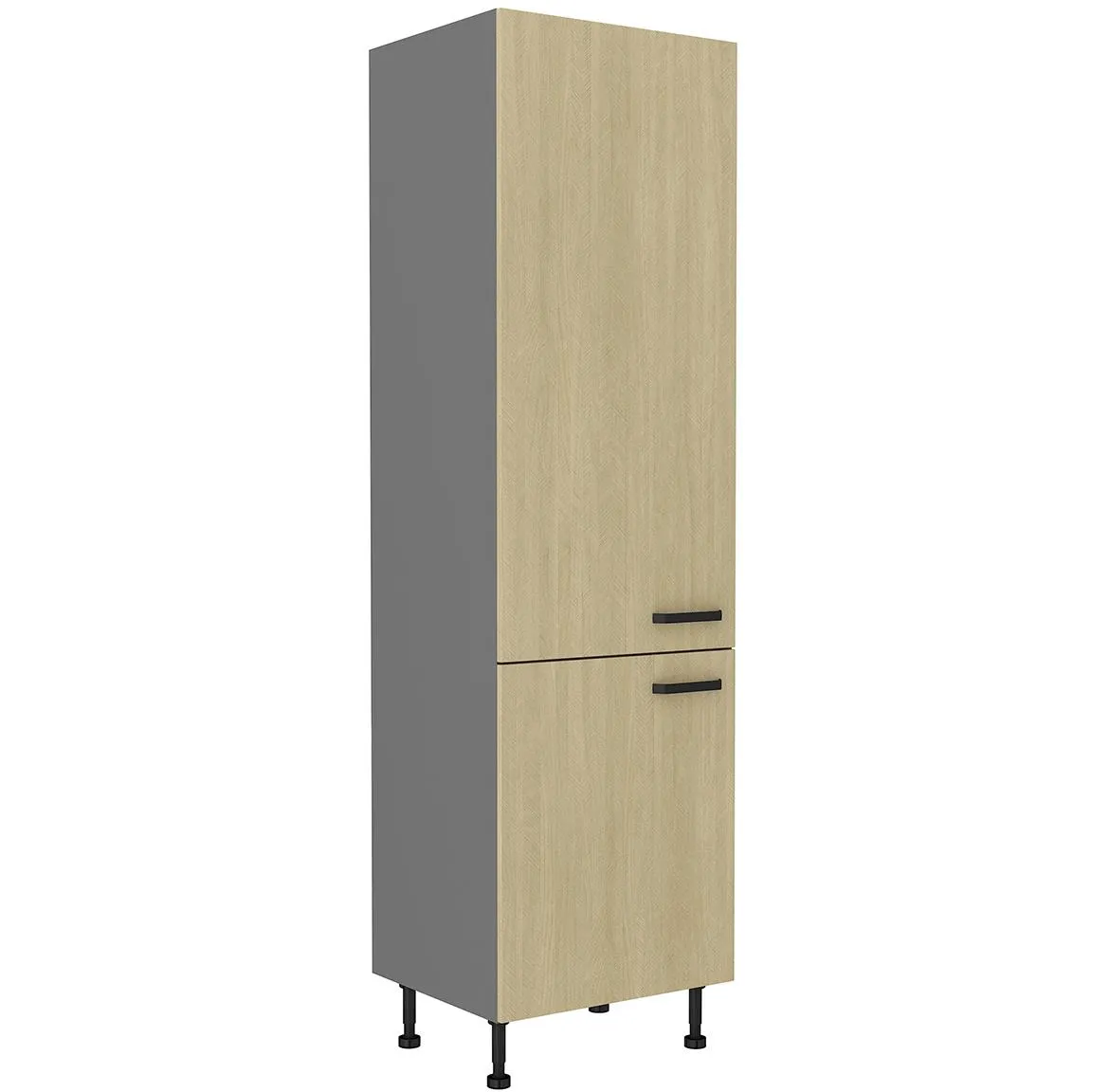 Scandi 60dk-215 2f kuhinjski element 2 vrata 60x55x215 cm natur/tamno sivi