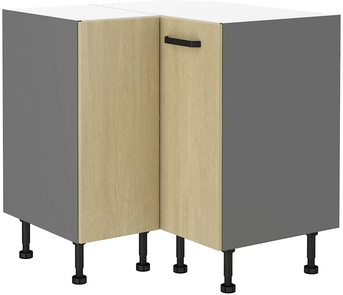 Scandi 90X90nd 2f bb baza ugaona 2vrata 90(84)x90(84)x87 siva-svjetli natur