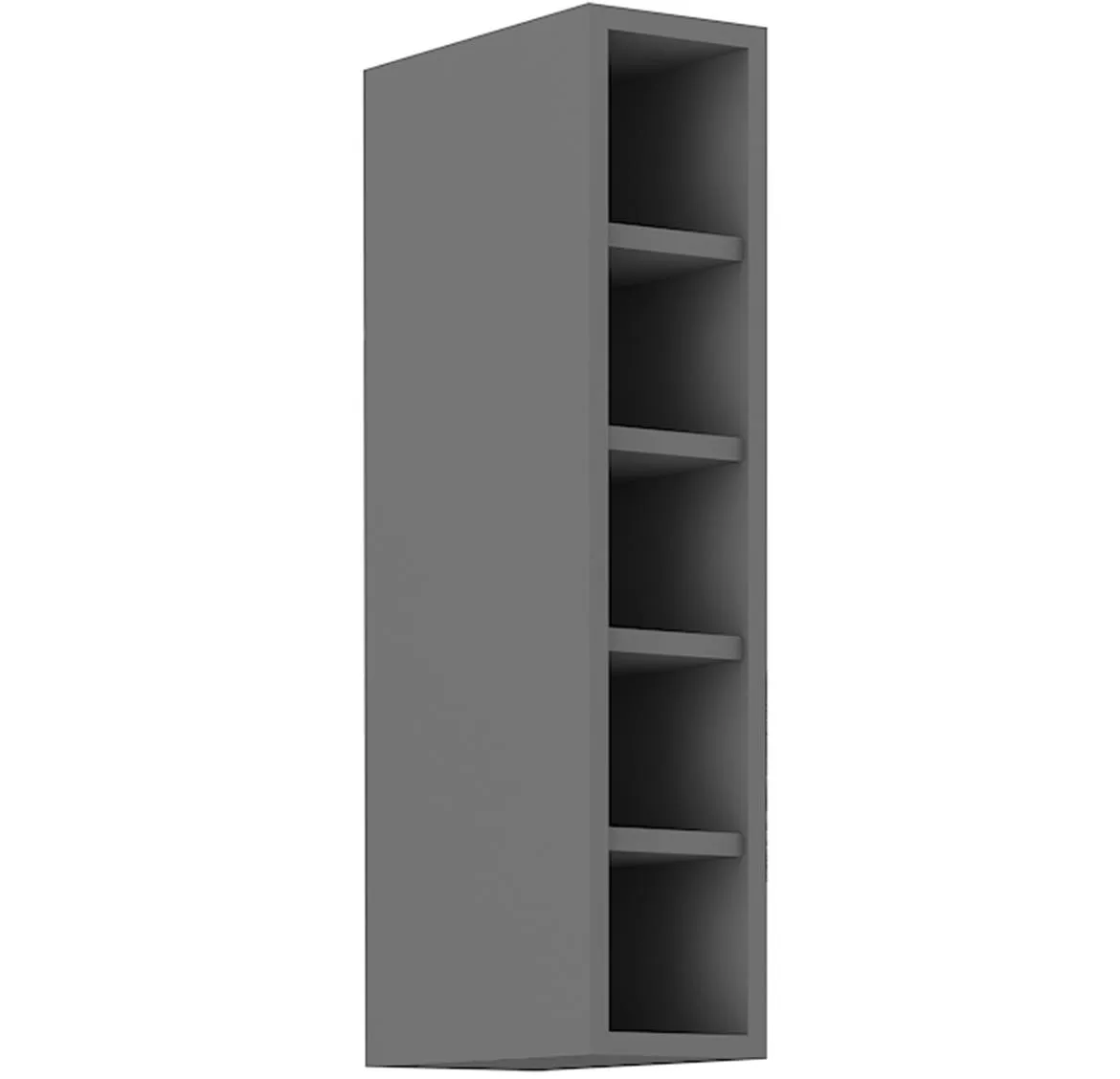 Scandi/Ava/Nessa 15g-72 otw viseći el.sa policama 15x30x72 tamno sivi