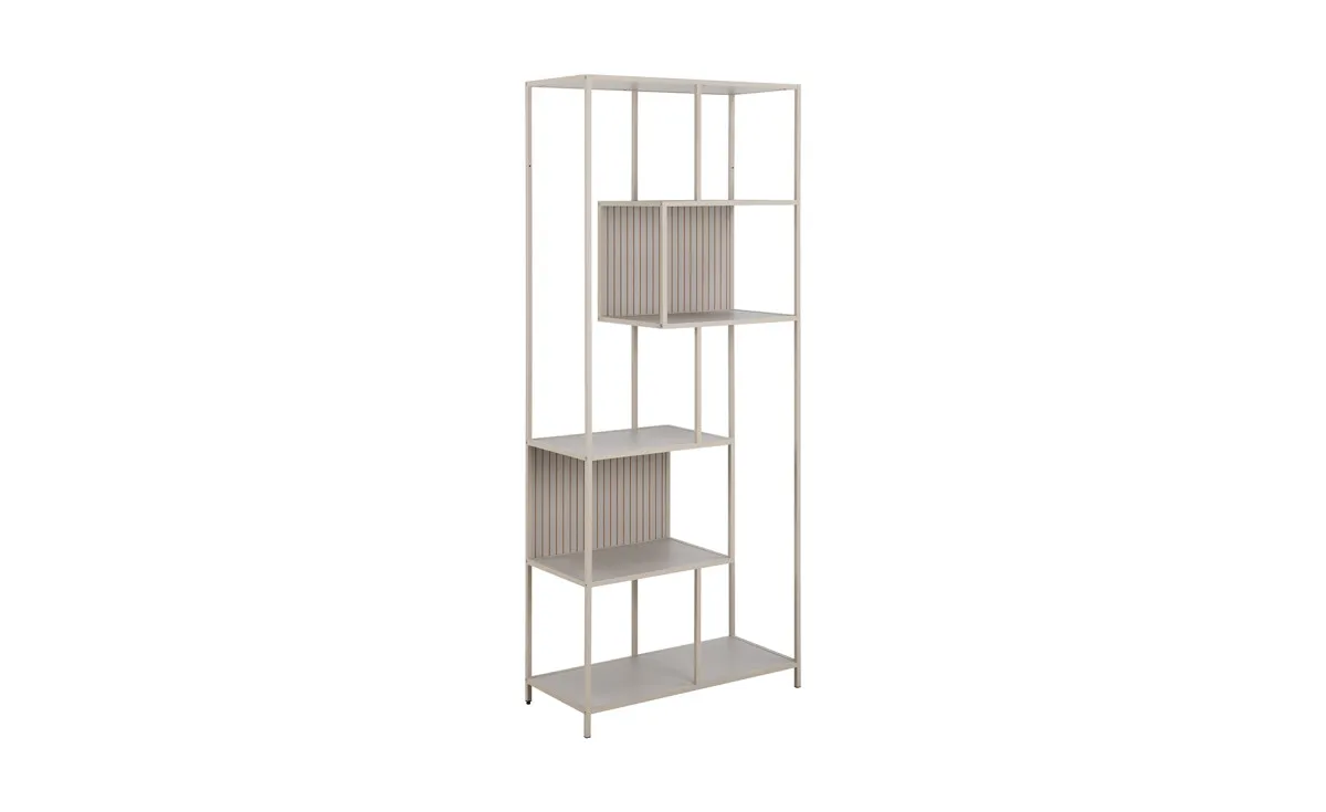 Seaford polica 77x35x185 cm siva