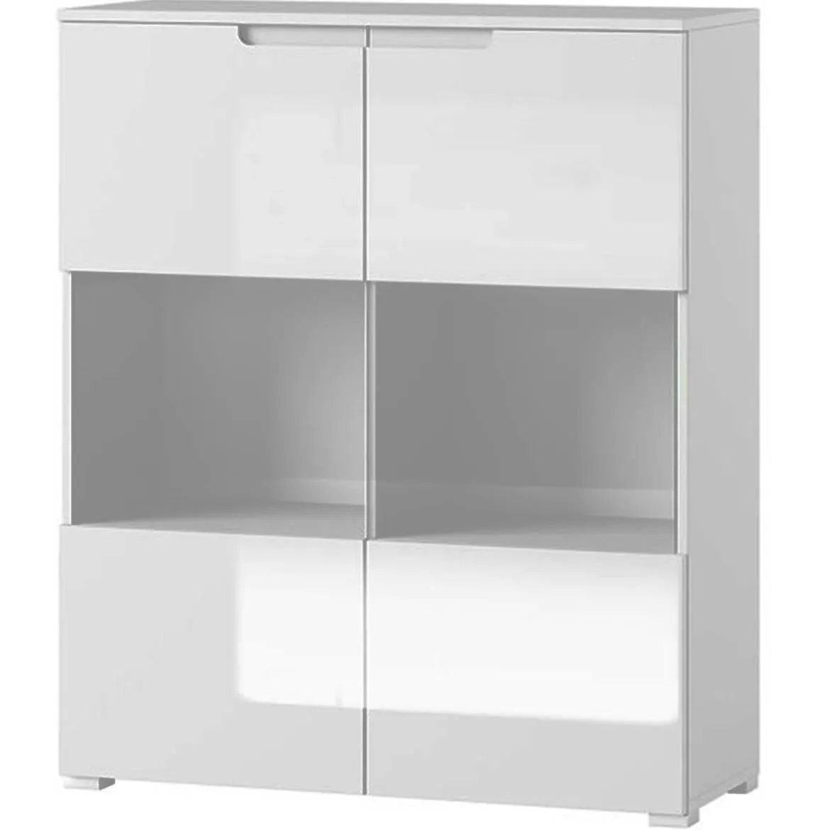 Selene 27 vitrina 2 vrata 100x39x119 cm bela visoki sjaj