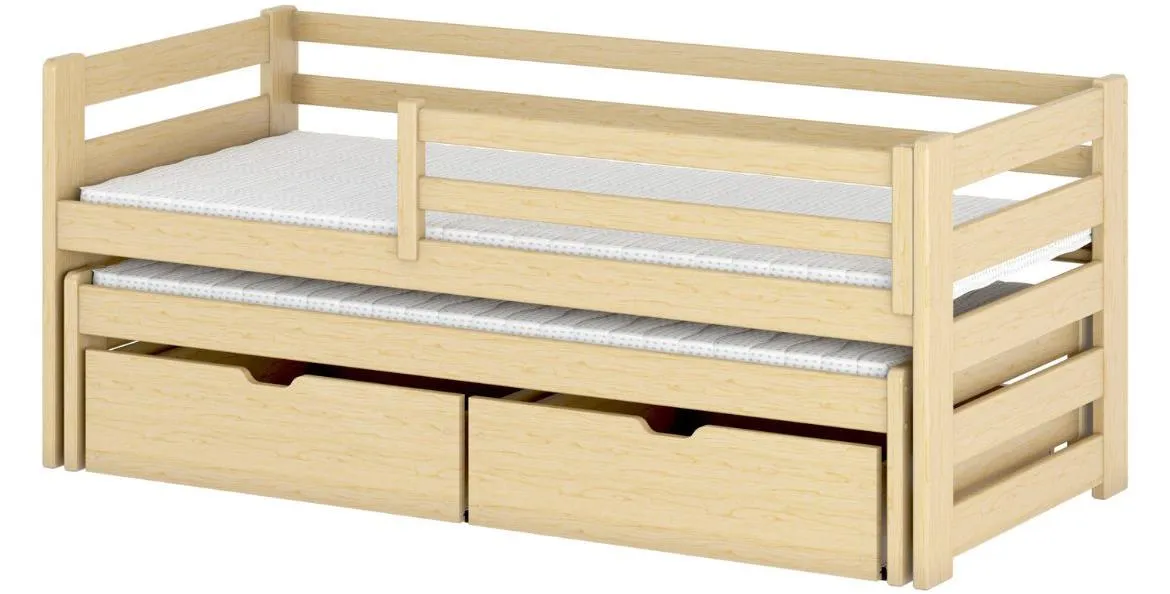 Senso krevet sa ogradicom 87x168x77,5 cm natur
