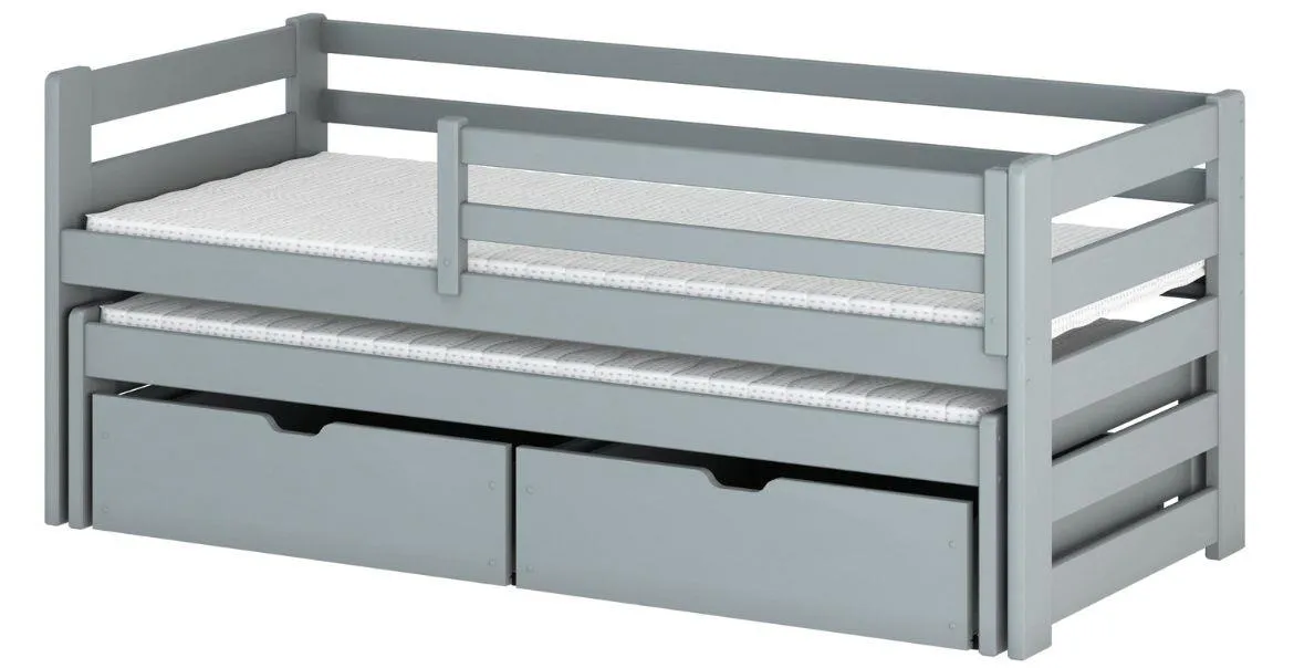 Senso krevet sa ogradicom 87x168x77,5 cm sivi