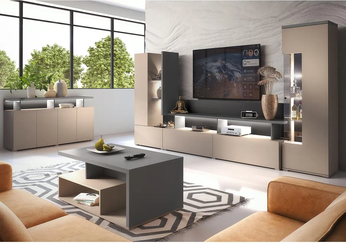 Serio 09 regal 270x40x162 cappucino/crna