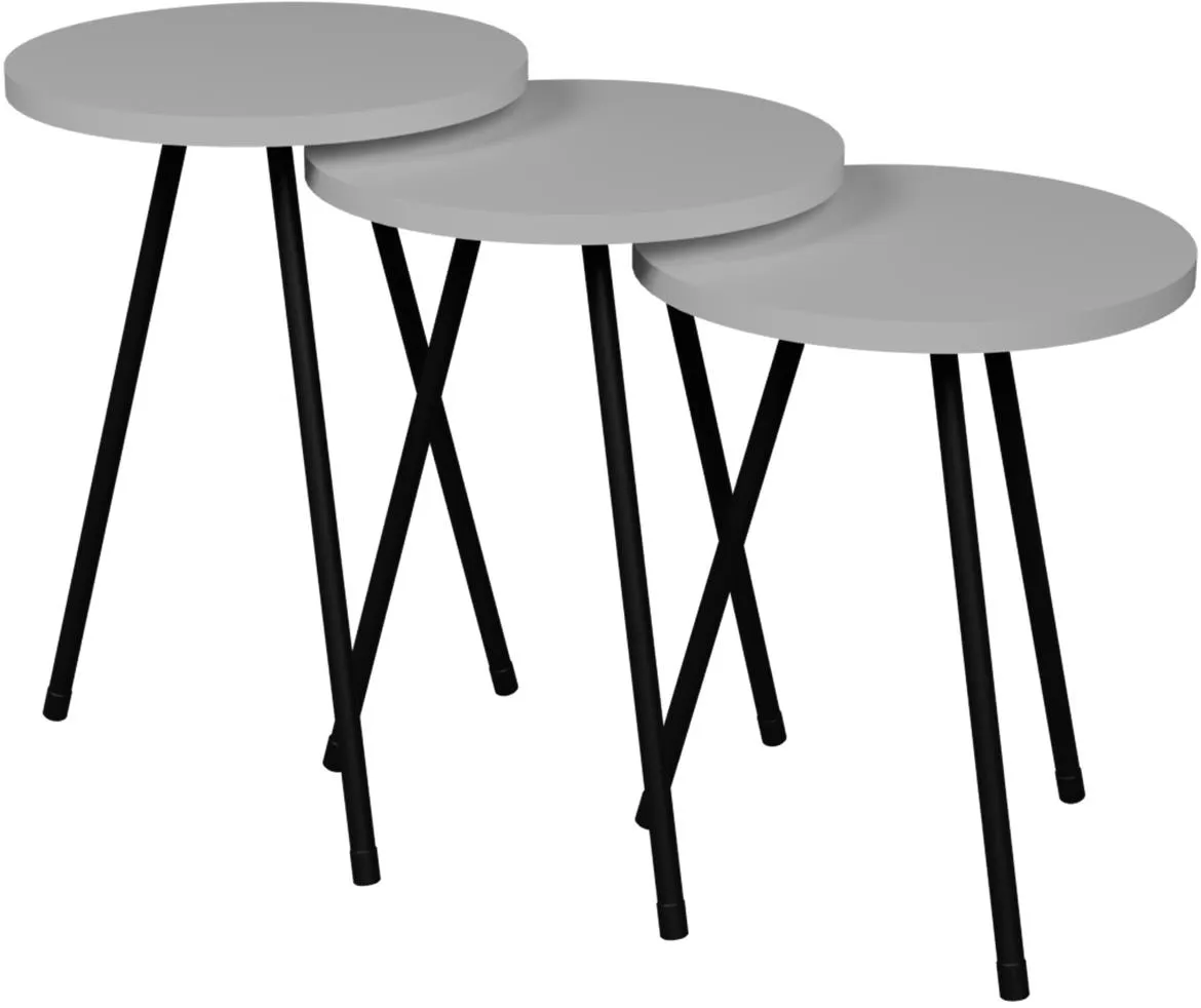 Set od 3 stocica Fd–3pcts-002 Belo/Crno 33,6x33,6x51