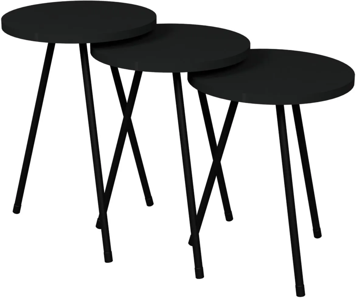 Set od 3 stocica Fd–3pcts-007 Antracit 33,6x33,6x51