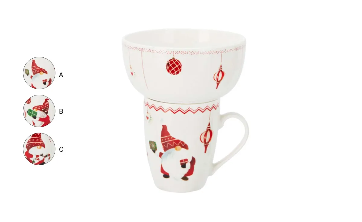 Set šolja+činija Santa Claus više motiva