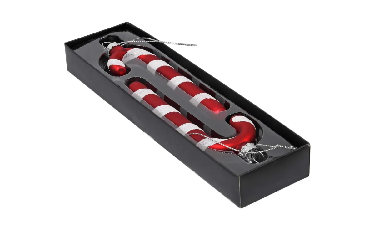 Set staklenih ukrasa Cany Cane 2/1 red