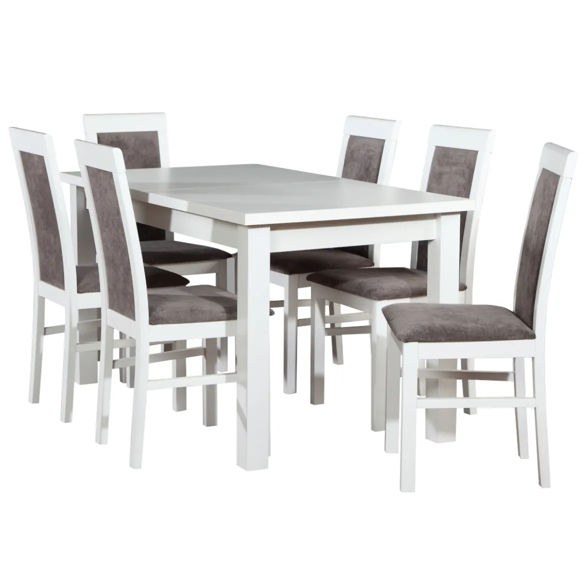 Set sto i stolice Fauna 1 + 6 140x80 beli