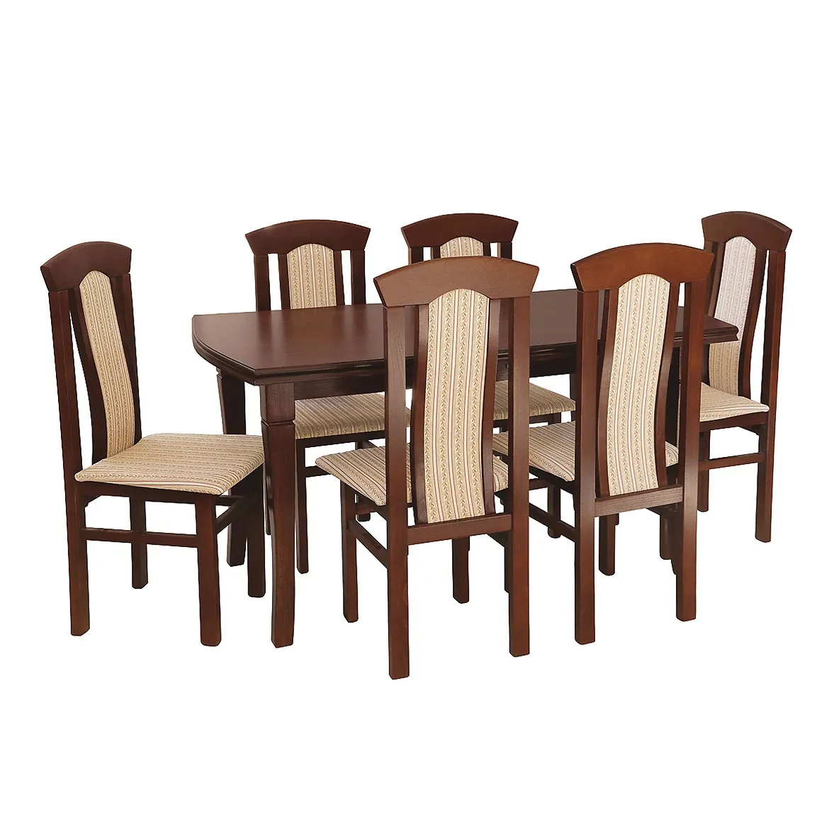 Set sto i stolice Piotr 1 + 6 ST811 140X80 kesten