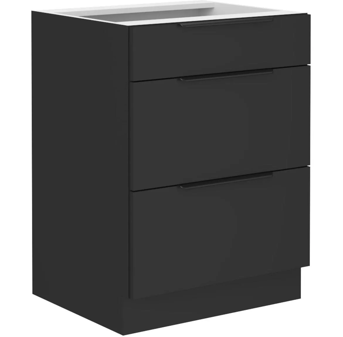 Siena 60d 3s bb kuhinjski element 3 ladice 60x52x82 cm crni
