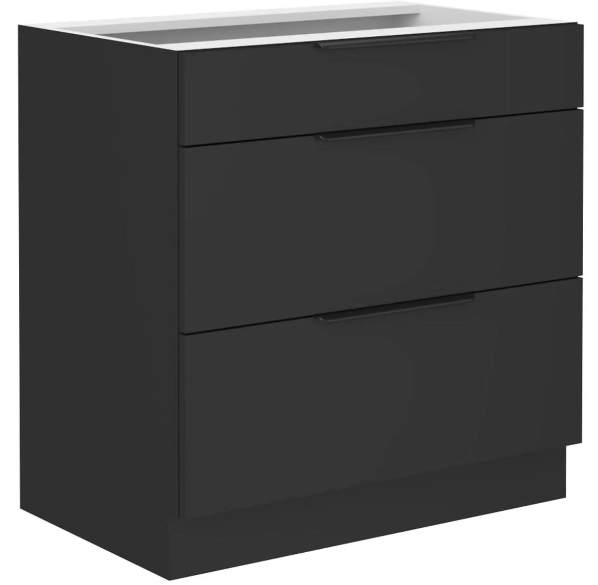 Siena 80d 3s bb kuhinjski element 3 fioke 80x52x82 cm crni