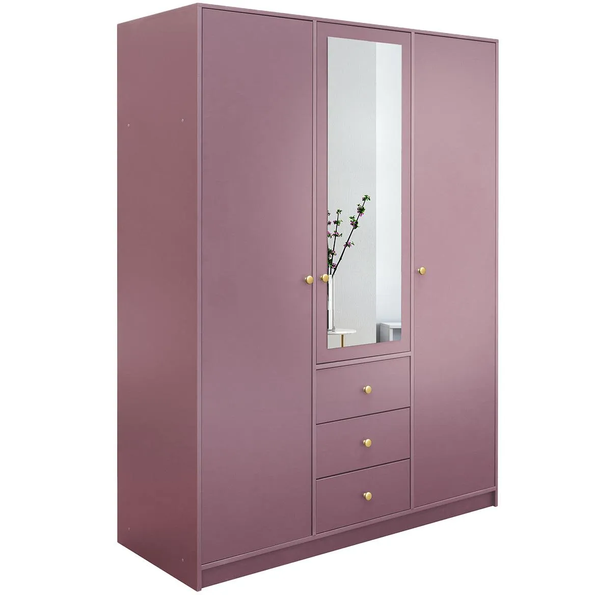 Siena D3 ormar 3 vrata/ogledalo+3 fioke 149x57,5x200 cm rozi