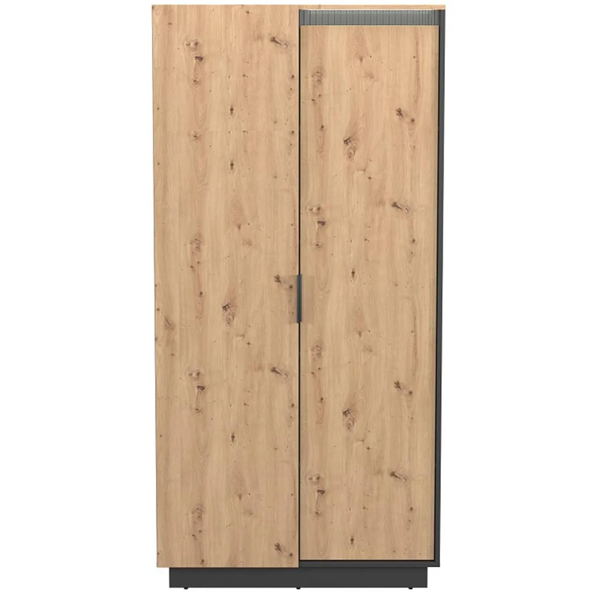 Sierro ormar 2d 2 vrata 96x53,8x196,8 cm artisan hrast/crna