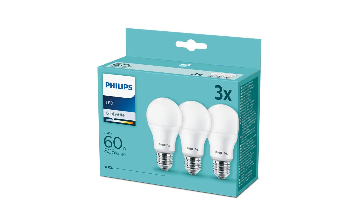 Sijalica Philips LED 8W (60W) E27 806 lm 4000K SET 3/1