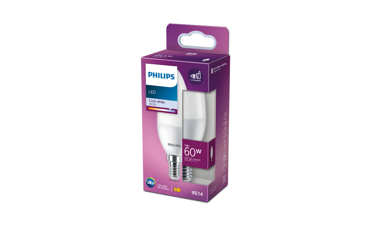 Sijalica Philips LED B38 7W (60W) E14 806 lm 4000K
