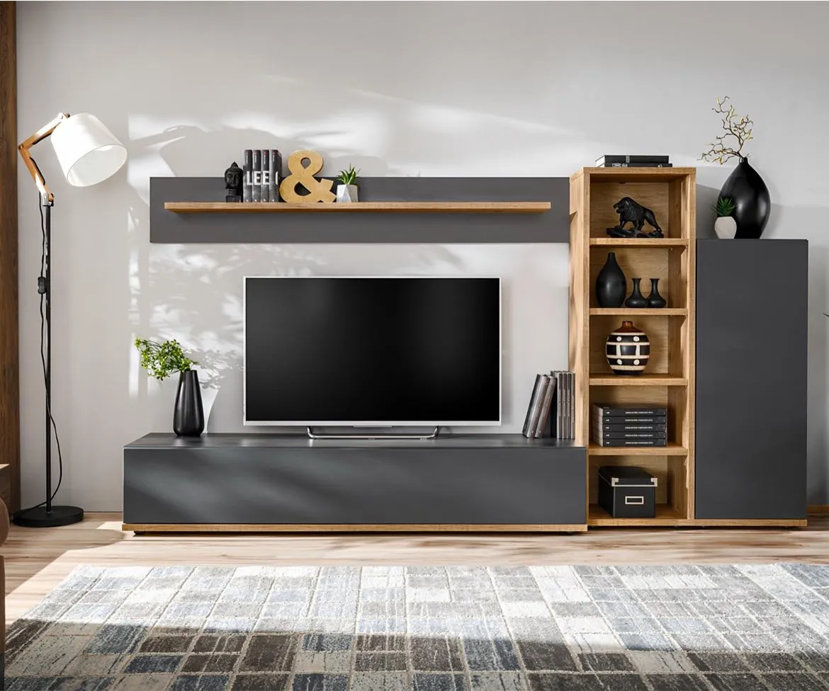 Silk 3 Anwt Sk3 regal 240x40x127 Antracit/Wotan hrast