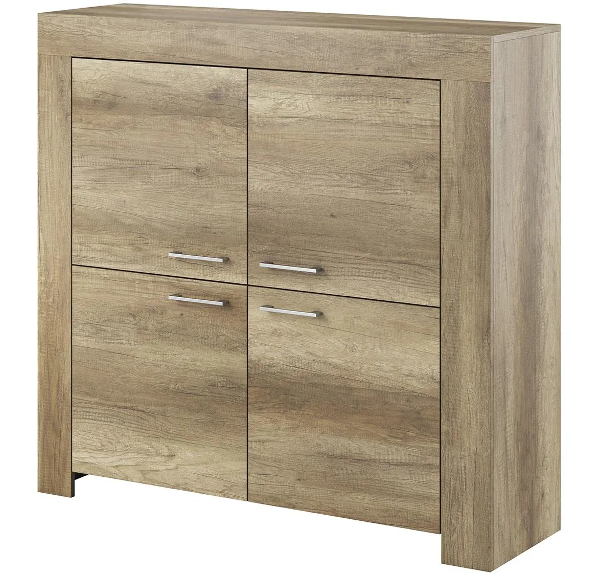 Sky komoda SK120 4 vrata 120x37x117 cm sivi hrast