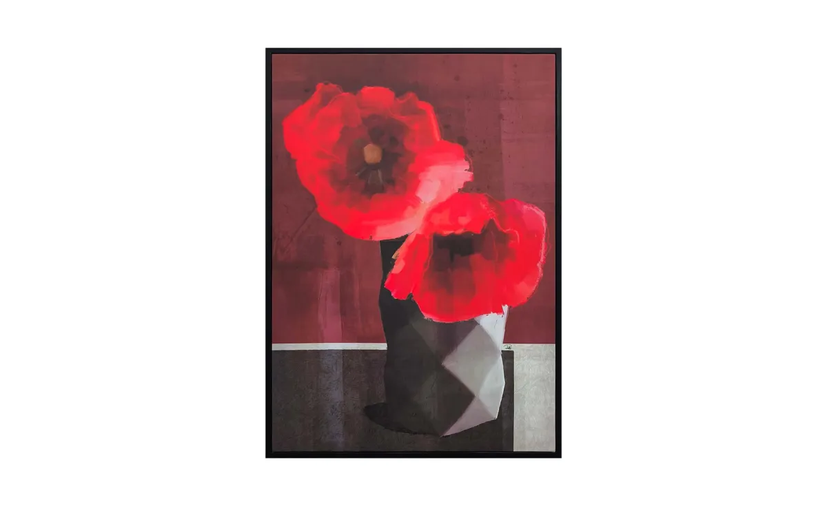 Slika sa ramom Red flowers 50x70cm