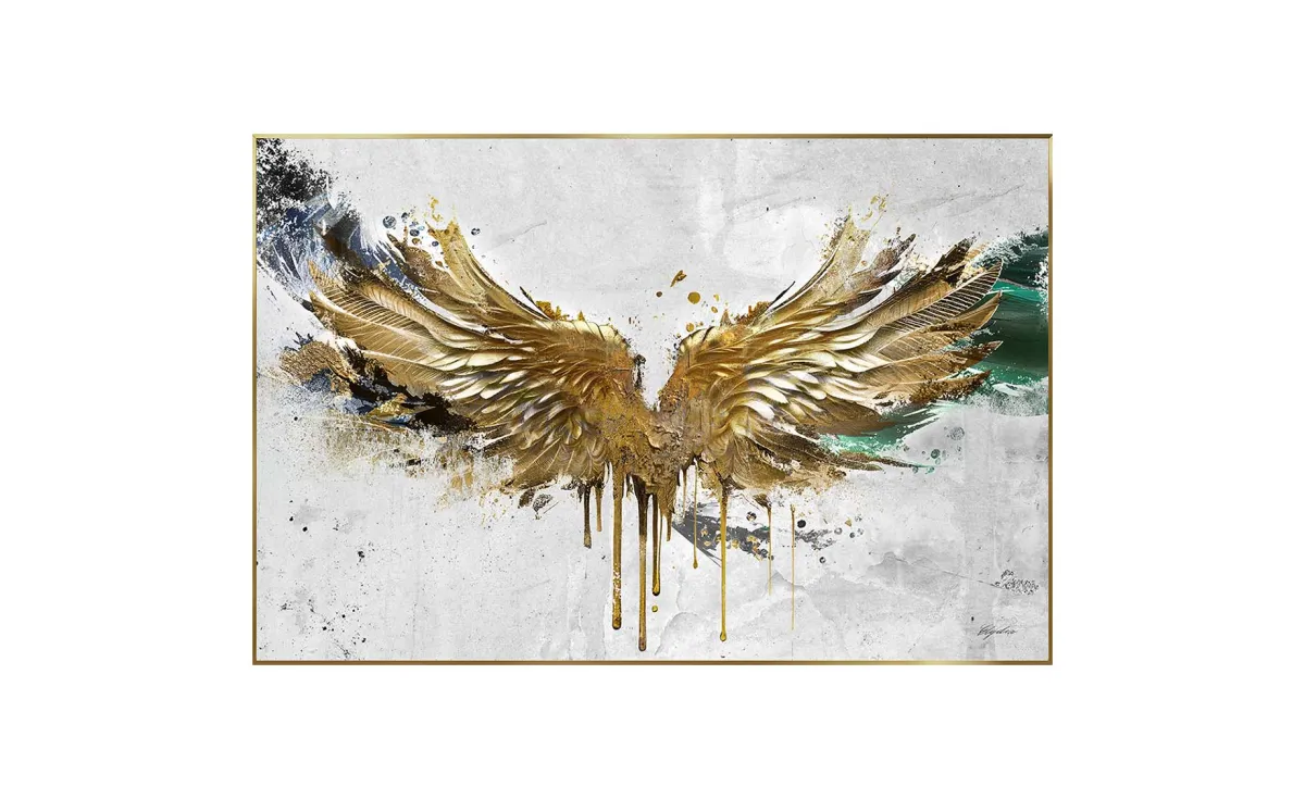 Slika staklo sa ramom  Gold Wings 80x120cm