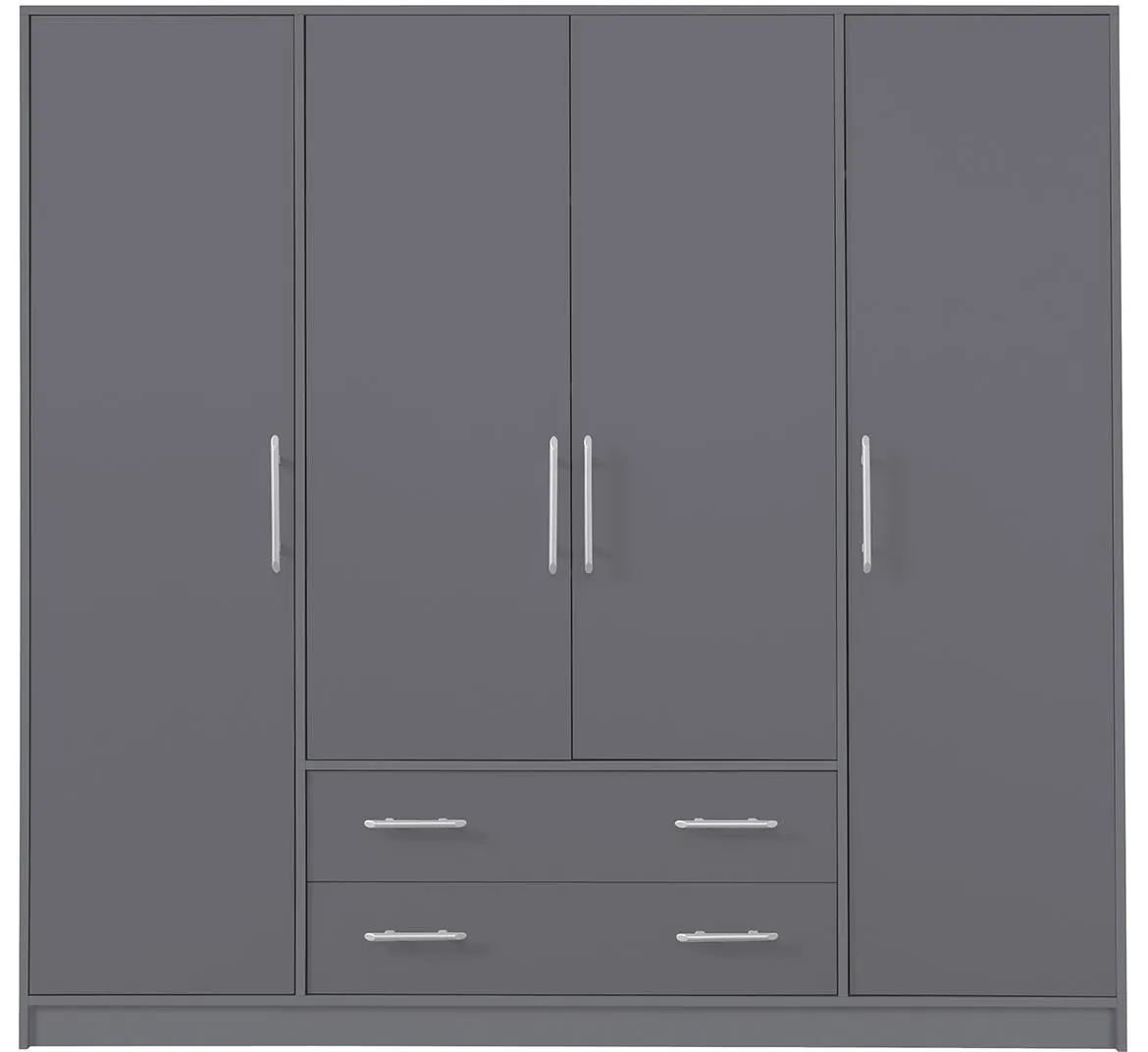 Smart ormar4 vrata+2 fioke 200x56x190 cm grafit