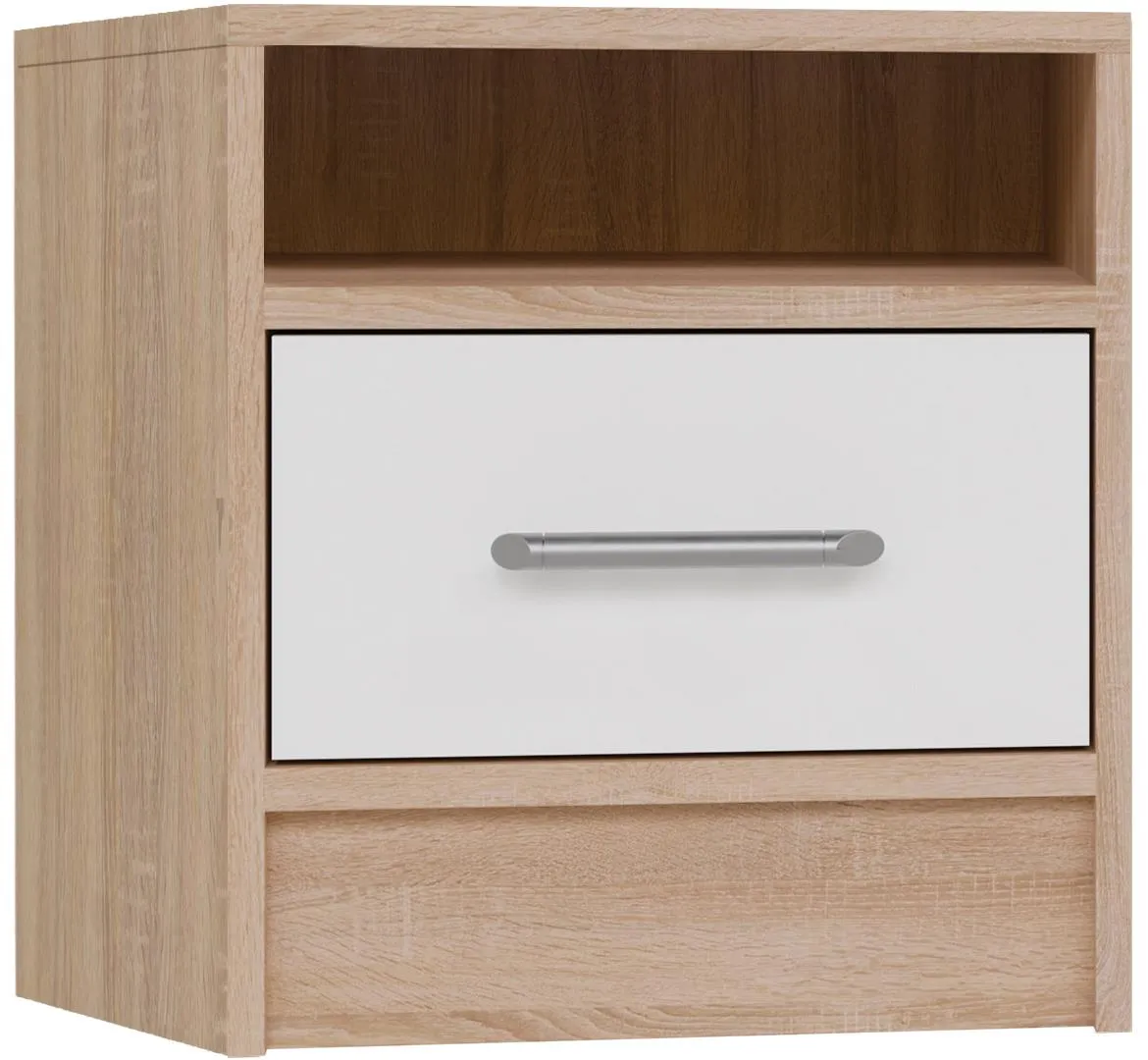 Smart SR7 nocni ormaric 1 fioka 40x35x40 cm hrast sonoma/beli