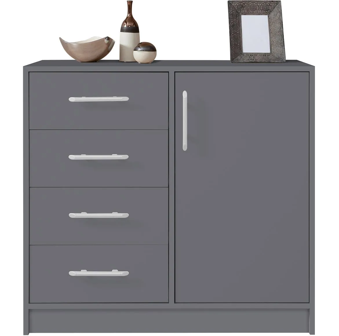Smart SRK2 komoda 1 vrata + 4 fioke 90x40x84 cm grafit