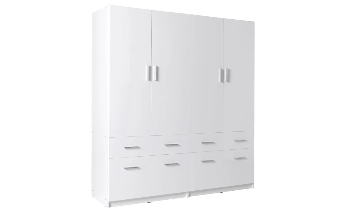 Snow ormar 181x54x198cm, 4 vrata+8 fioka