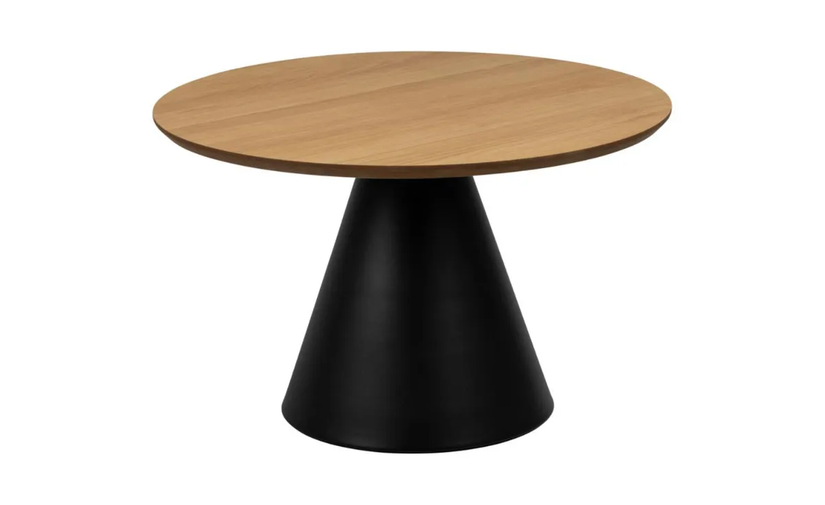 Soli klub sto D65x43 cm natur / čelik