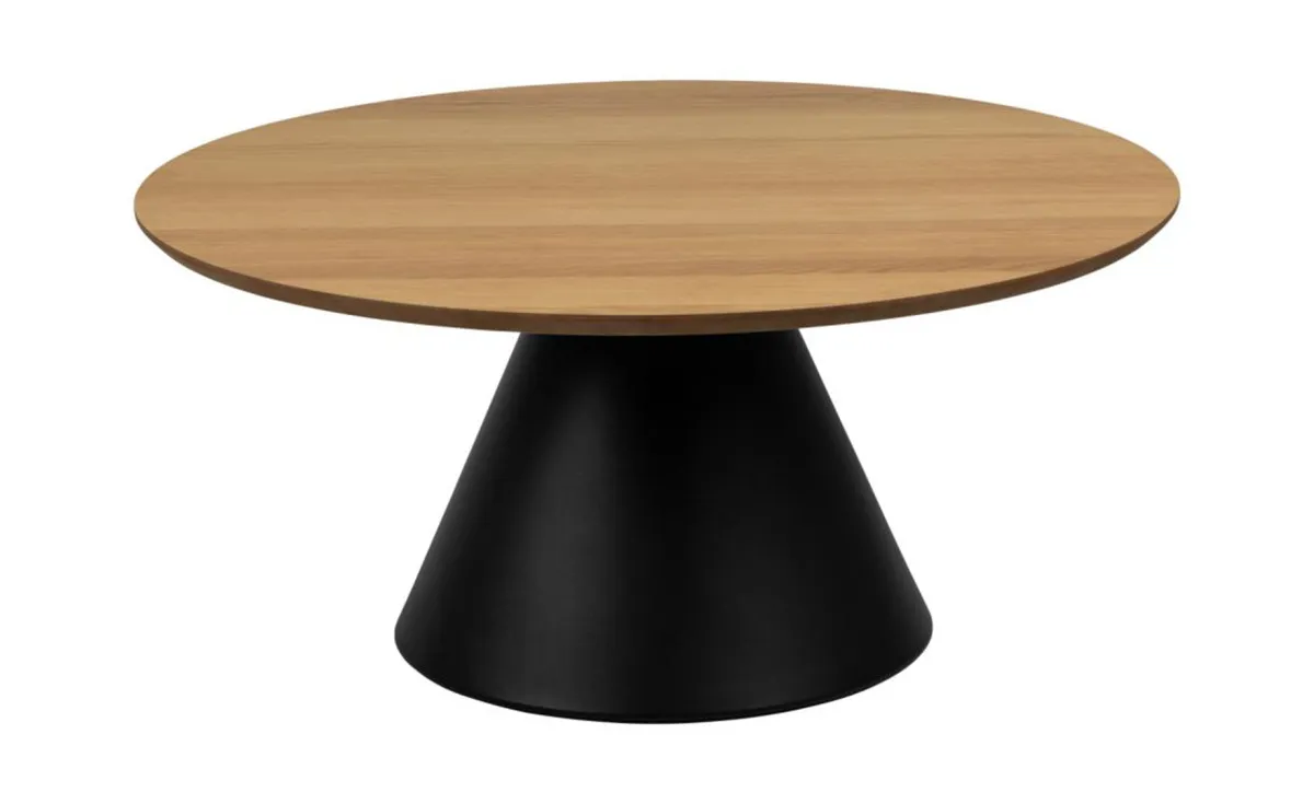 Soli klub sto D85x40 cm natur / čelik