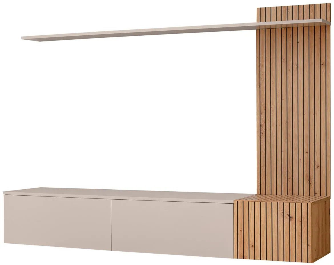 Solo regal 180x40x130 cm natur (Artisan hrast)/bež (kašmir)
