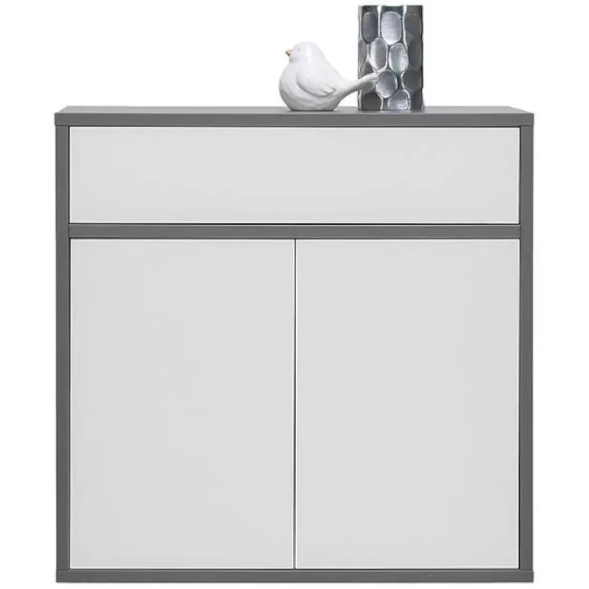 Sonda komoda 2 vrata + 1 fioka 90x50x90  siva/bela