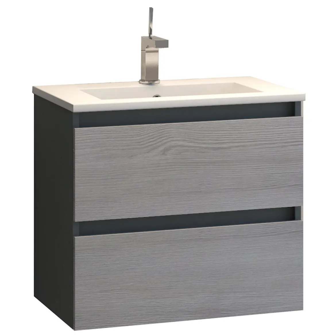 Spirit kupatilski set 2 fioke 60x40x54,8 cm sivo drvo