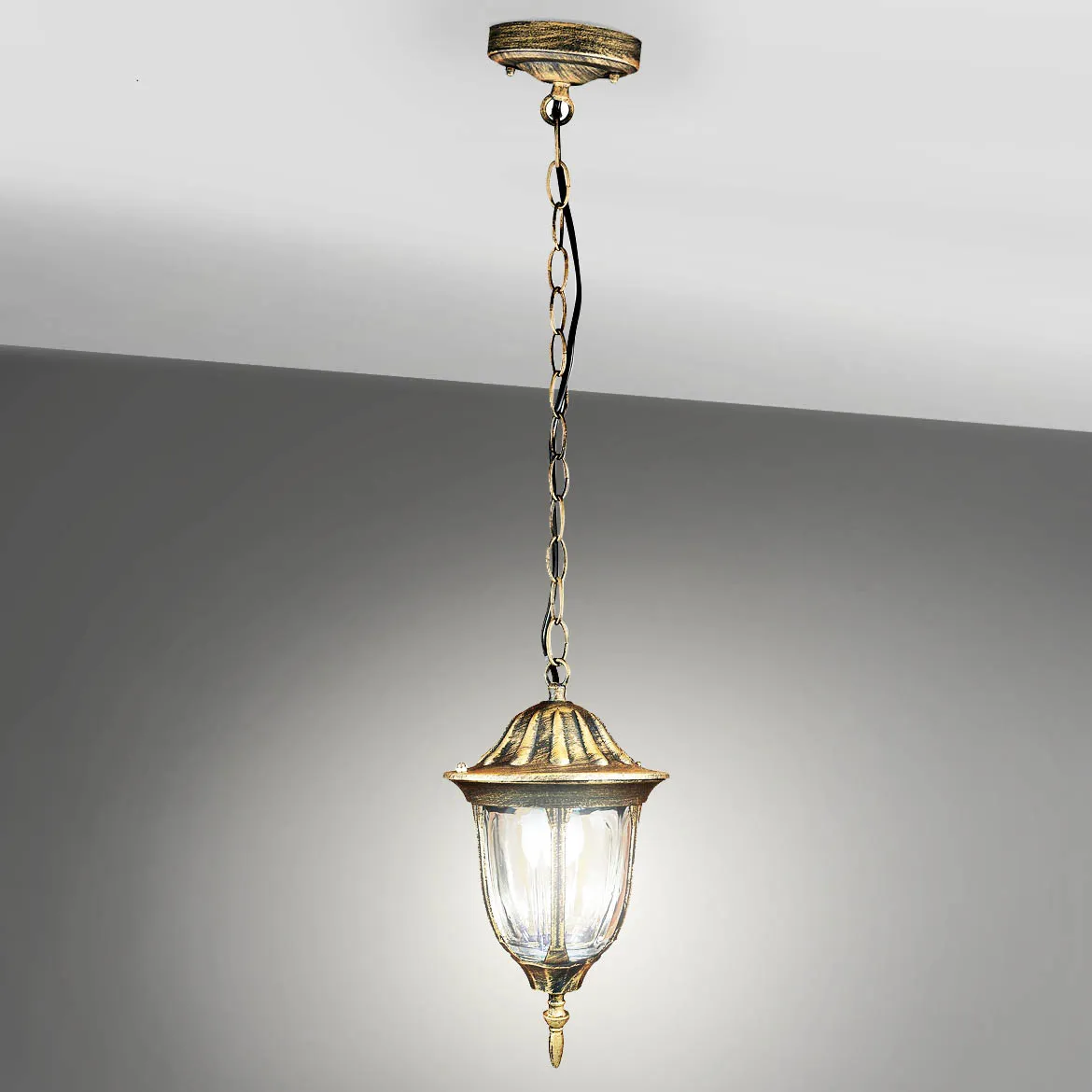 Spoljna viseca lampa Florence zlatna