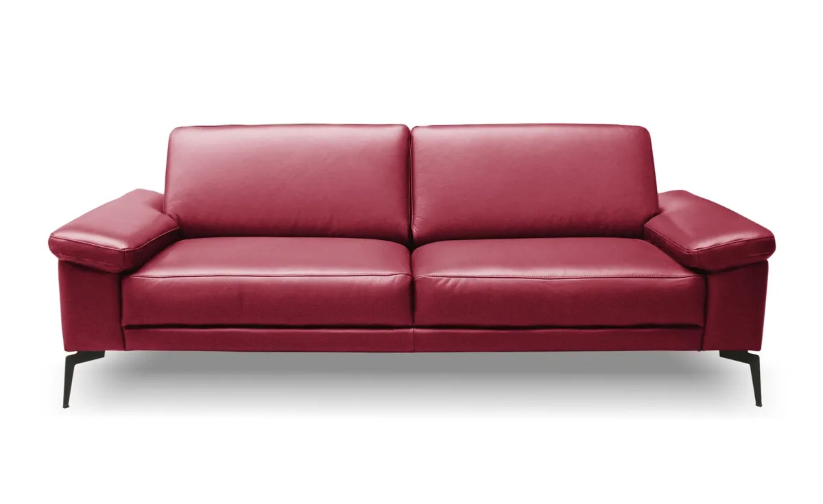 Spring trosed koža crvena 225x92x84cm