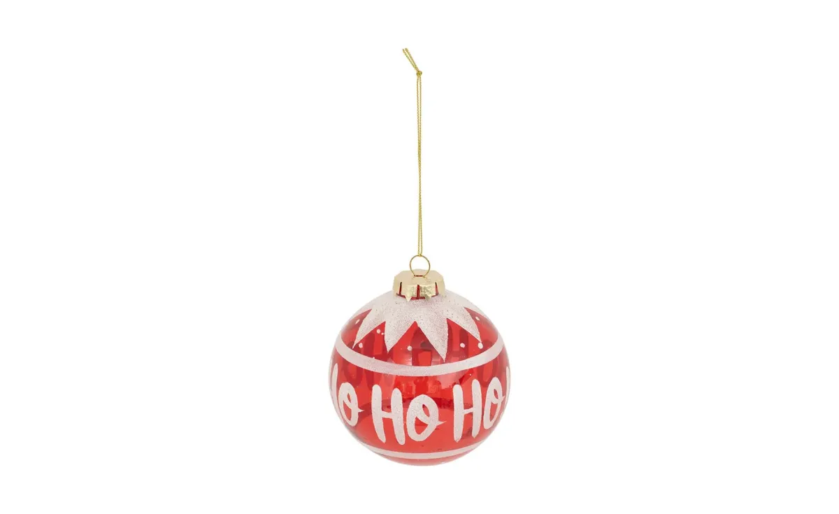 Staklena kugla ho ho ho 9cm