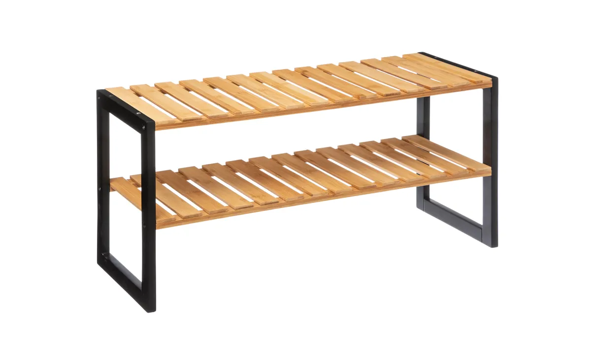 Stalak sa 2 police Bamboo 70x26x34,5cm