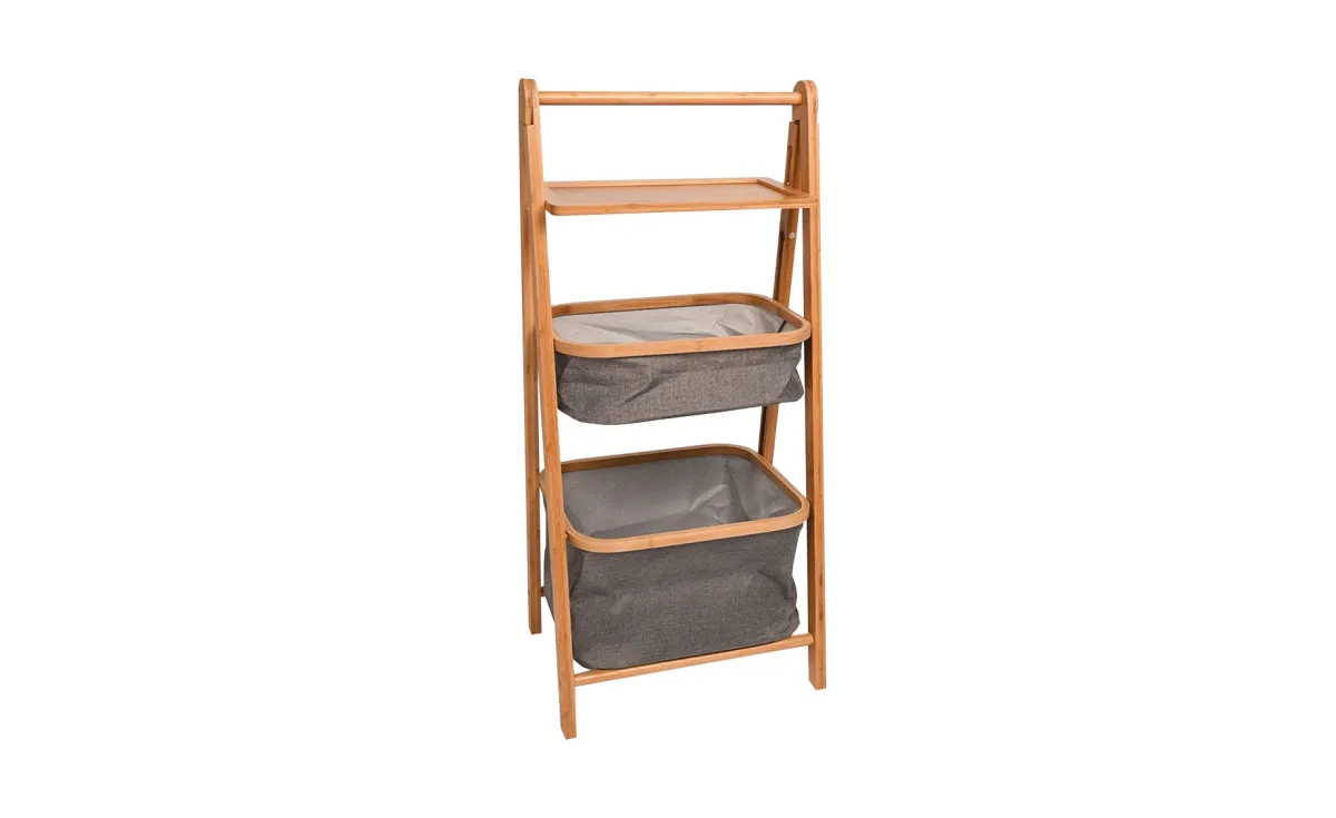 Stalak sa policom i dve korpe 34x44x98cm Madison natur