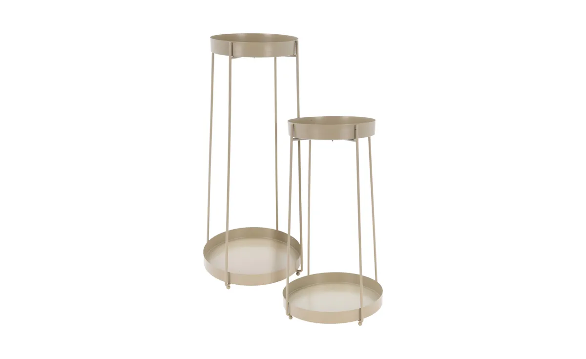 Stalak za cveće metal beige set 2 kom