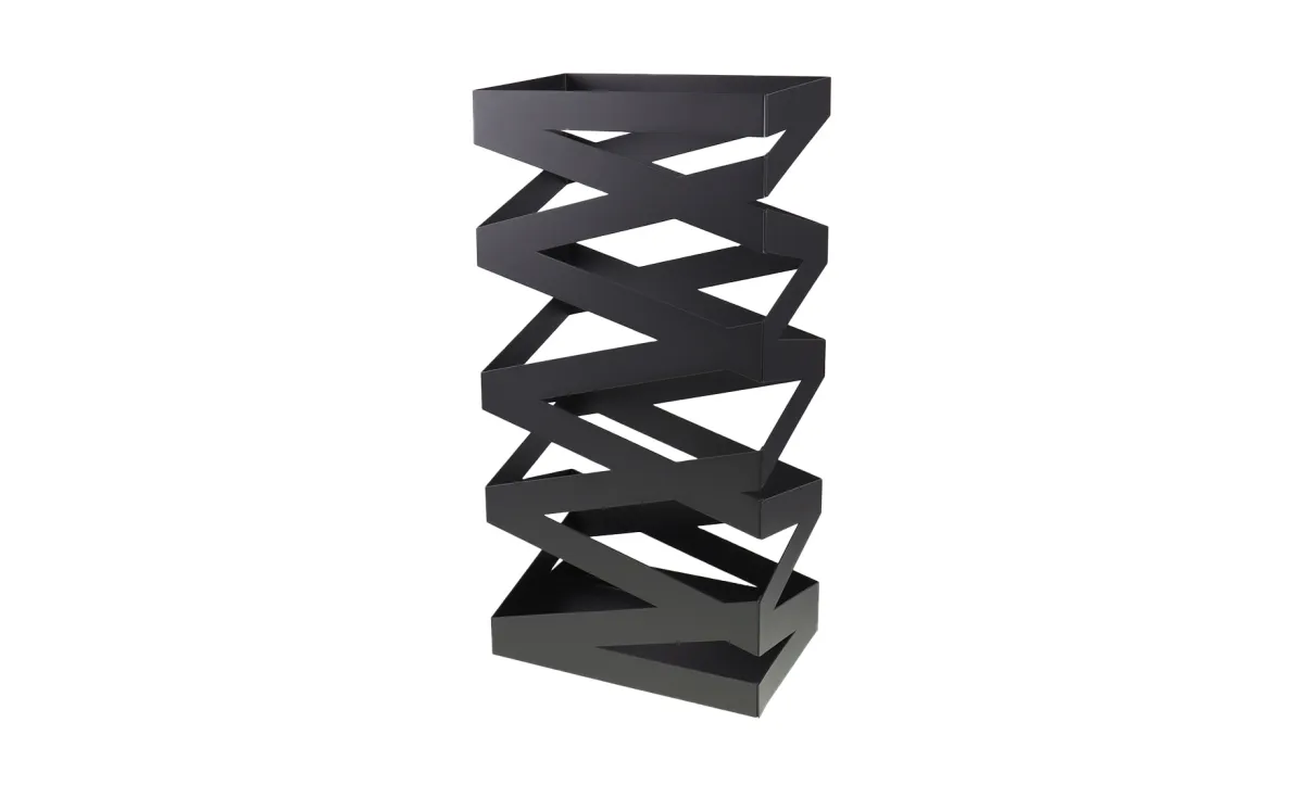 Stalak za kišobrane Zig Zag 25x15x50cm crni