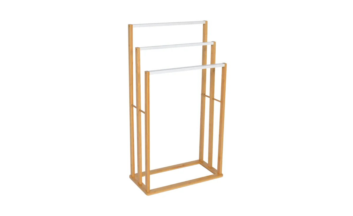 Stalak za peškire sa 3 držača Dina 24x47x84cm beli