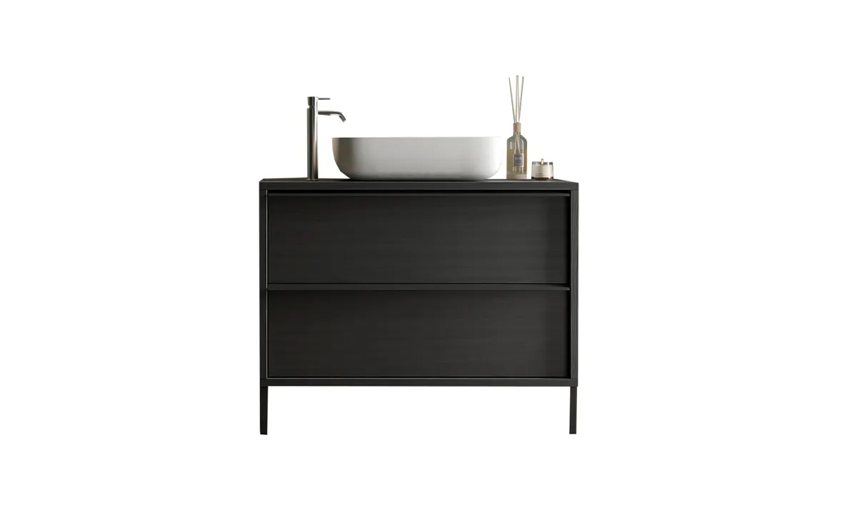Steel baza 2 fioke+umivaonik 92x43x92cm